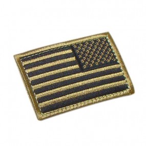 CONDOR 230-003R REVERSED USA Flag Velcro Patch Coyote Tan (6 Pcs)