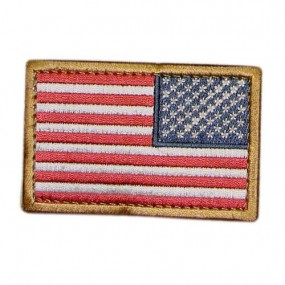 CONDOR 230-004R REVERSED USA Flag Velcro Patch Red/White/Blue (6 Pcs)