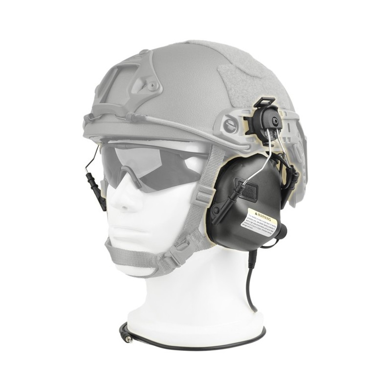 Earmor M31H Hearing Protection Ear-Muff Helmet Version - Black