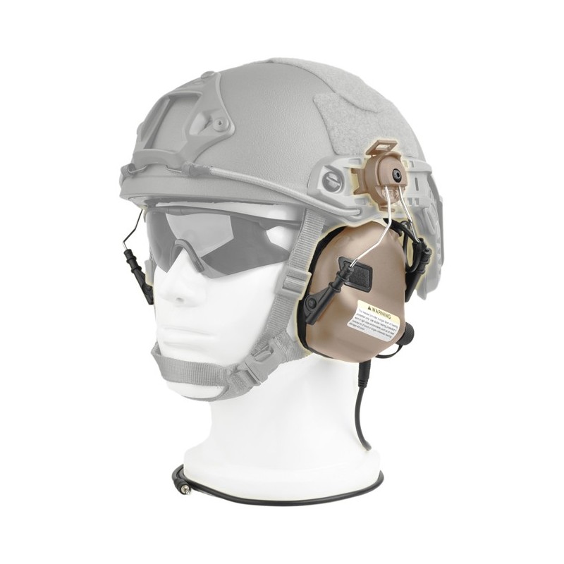  Earmor M31H Hearing Protection Ear-Muff Helmet Version - Coyote Tan
