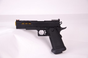Pistola HI-CAPA Gas Cañón Dorado Threepenny con Maletín Golden Eagle