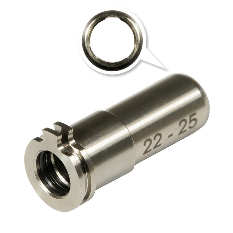 CNC Titanium Adjustable Air Seal Nozzle 19mm - 22mm For AEG Series MAXX MODEL