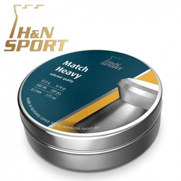 Balines H&N Match Heavy - 0,53g lata 500 unid. 4,50mm